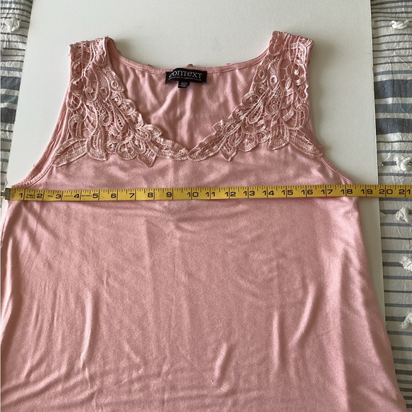 Blush, Soft Knit Top with Lace Detail - Picture 2 of 10